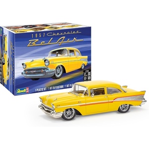 image:imageRevell 14551 57 Chevy Bel Air Two Door Sedan 2N1 125 Scale 186Piece Skill Level 5 Model Car Building Kit