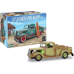 image:imageRevell 854516 1937 Ford Pickup Truck 2N1 wSurf Board Model Car Kit 125 Scale 162Piece Skill Level 4 Plastic Model Building Kit